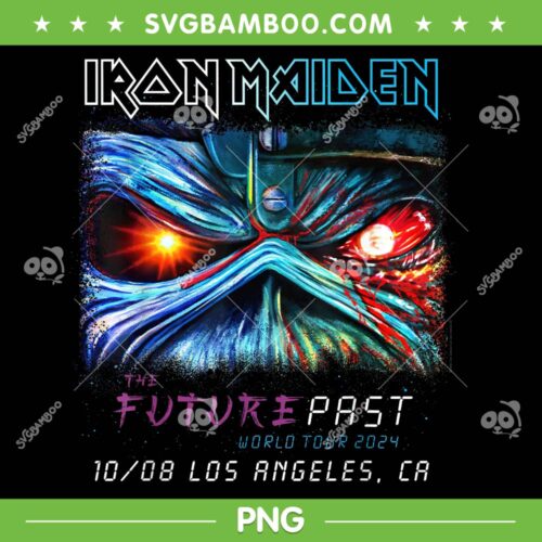 Iron Maiden The Future Past PNG, 2024 Los Angeles Tour Iron Maiden PNG