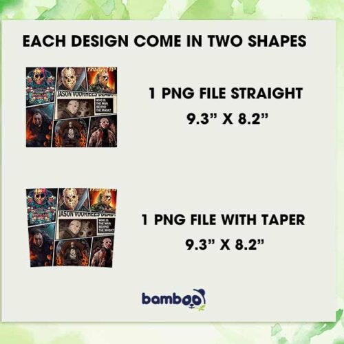 Jason Voorhees Halloween Tumbler Wrap PNG, Horror Movie Jason Crytal Camp 20oz Tumbler Template PNG