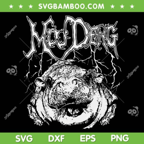 Moo Deng SVG, Cute Pygmy Hippo SVG PNG, Funny Moo Deng Bouncy Pig DXF SVG PNG EPS
