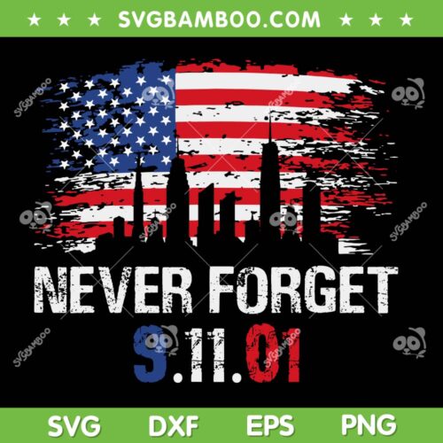 Never Forget September 11 2001 SVG, Memorial Day American Flag 2024 SVG PNG