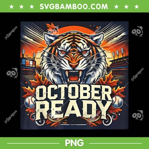October Ready Tigers PNG, Detroit Tigers Wild Card PNG, Tigers Football Face PNG