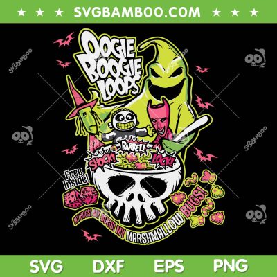 Oogie Boogie Loops SVG, Halloween Lock Shock Barrel SVG PNG, My Marshallow Bugs SVG
