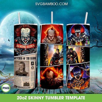 Pennywise Screen Tumbler Wrap Template PNG, Funny Horror Movie IT Clown 20oz Skinny Tumbler Template PNG Pennywise Screen Tumbler Wrap Template PNG, Funny Horror Movie IT Clown 20oz Skinny Tumbler Template PNG