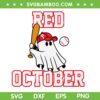 Philly Red October SVG PNG, Funny Phillies Ghost Baseball SVG, Philadelphia Phillies Inspired SVG