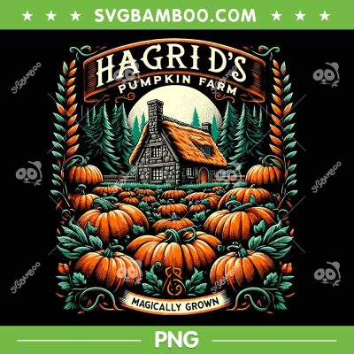 Hagrid's Pumpkin Farm PNG, Retro Fall Patch Autumn Halloween PNG