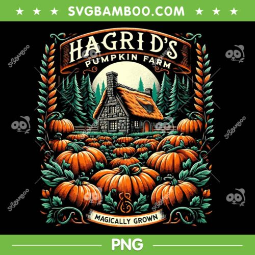 Hagrid's Pumpkin Farm PNG, Retro Fall Patch Autumn Halloween PNG