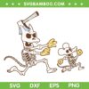Itchy Scratchy Skeleton Chase SVG PNG, The Simpsons Halloween SVG