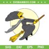 The Simpsons Halloween Witch SVG PNG, Homer Simpson Witch Flying Broom SVG