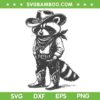 Vintage Raccoon Cowboy SVG PNG, Cowgirl Trash Panda Western Country SVG