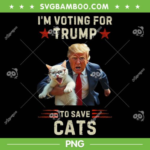 Vote Trump To Save Cats PNG, Trump Make Pets Safe Again PNG, Trump Running With Cat PNG