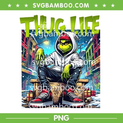 Grinch Thug Life PNG, Boys Grinch Christmas Thug Life PNG, Grinch Bougie PNG