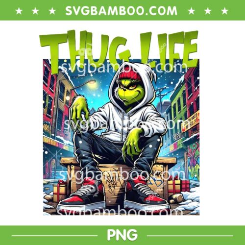 Grinch Thug Life PNG, Boys Grinch Christmas Thug Life PNG, Grinch Bougie PNG