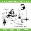 Rage Consumes Me Frog SVG, Funny Frog Moon SVG PNG Rage Consumes Me Frog SVG, Funny Frog Moon SVG PNG