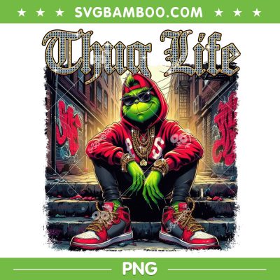 Boys Grinch Thug Life PNG, Funny The Grinch Rapper Thug Life PNG