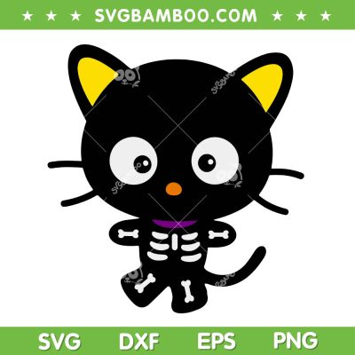 Chococat Skeleton Halloween SVG PNG, Sanrio Friends Skeleton SVG Chococat Skeleton Halloween SVG PNG, Sanrio Friends Skeleton SVG