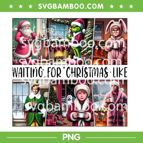 Christmas Characters Waiting for Christmas Like PNG, Santa Grinch Elf Waiting Christmas PNG, Grinch Drink Coffee PNG