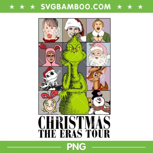 Christmas The Eras Tour PNG, Grinch and Friends The Eras Tour PNG, Funny Christmas Characters PNG