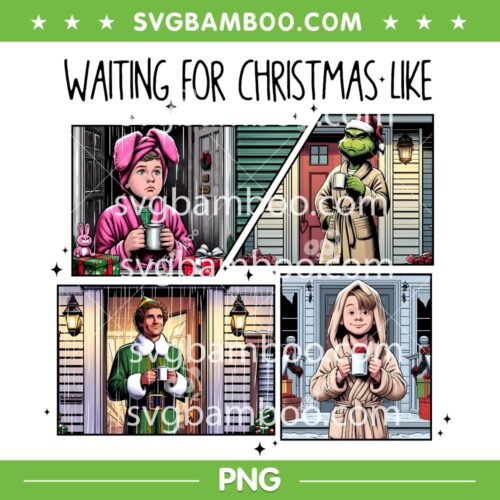 Grinch Waiting for Christmas Like PNG, Christmas Movie Characters Drink Coffee PNG