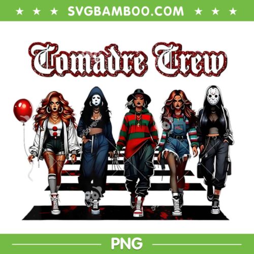 Comadre Crew Girly Horror Character PNG, Halloween Movie Horror Girls PNG