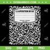 Composition Book Costume SVG PNG, Notebook Matching Halloween Teacher SVG