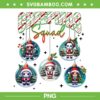 Creepmas Squad PNG, Christmas Halloween Horror Characters Ornament PNG