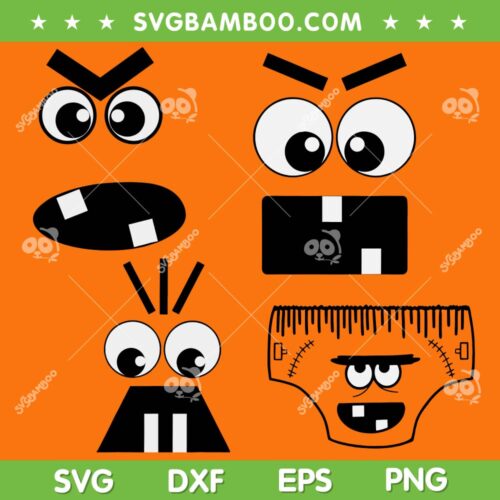 Creepy Carrots Face SVG Bundle, Halloween Creepy Carrots Costume Bundle SVG