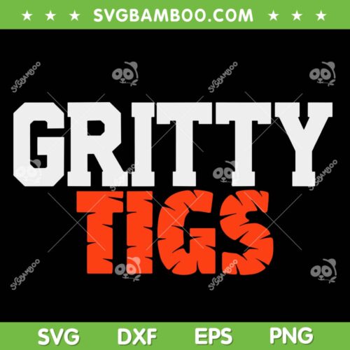 Gritty Tigs SVG PNG, Detroit Baseball October SVG