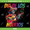 Dia De Los Muertos Skeleton Play Guitar PNG, Skeleton Colorful Day Of The Dead PNG