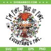 Disney Anxiety Christmas SVG PNG, Anxiety I'm Fine This is Fine SVG, Inside Out Christmas Everything Is Fine SVG PNG