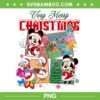 Mickey and Friends Very Merry Christmas PNG, Disney Mouse Friends Christmas Gift PNG