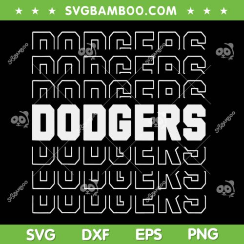 Dodgers Text SVG PNG, Los Angeles Dodgers Baseball Retro SVG
