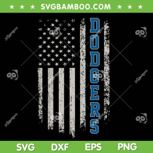 Dodgers Name Retro Vintage SVG PNG, Los Angeles Dodgers American Flag SVG, Apparel Gift Dodgers Lover SVG PNG
