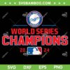 Dodgers World Series Champs 2024 SVG PNG, Los Angeles 2024 World Series Champions SVG