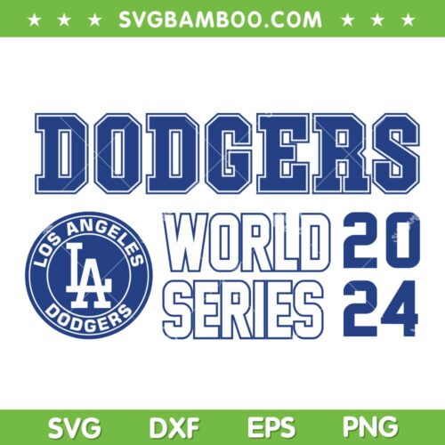 Dodgers Worlds Series 2024 SVG PNG, Los Angeles Dodgers Baseball Champions SVG