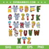 Dr Seus Alphabet SVG PNG, Funny Dr Seuss Name Customized SVG PNG, Thing 1 Thing 2 Alphabet PNG