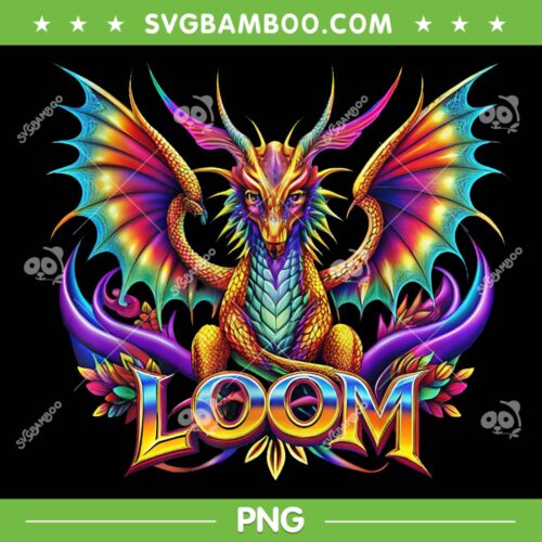 Dragon Loom PNG, Dragon Lovers Imagine Gifts PNG, Loom Colorful PNG