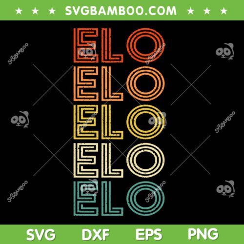 Blue Sky Elo SVG PNG, Elo Name Vintage Retro SVG, Mr Blue Sky Lover DXF SVG PNG EPS