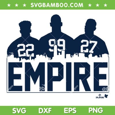 Empire Soto Judge and Stanton SVG PNG, New York Yankees Baseball Players SVG, Yankees Champions DXF SVG PNG EPS