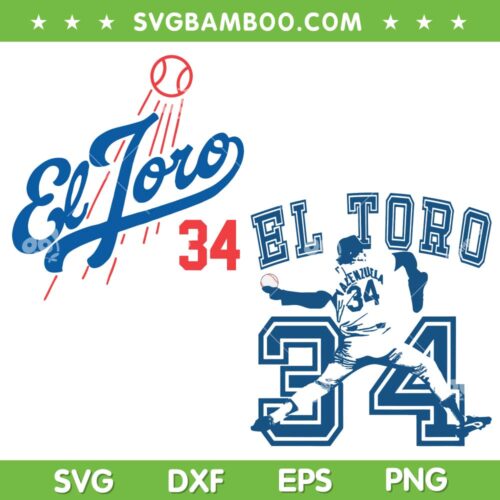 Fernando El Toro SVG PNG, Fernando Valenzuela SVG, El Toro DXF SVG PNG EPS
