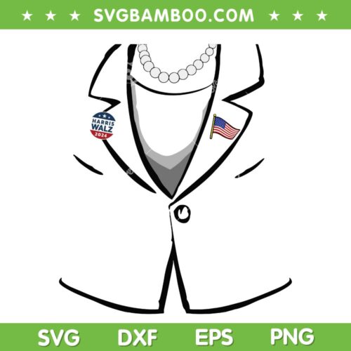 Funny Kamala Suit SVG PNG, Kamala Harris Halloween Costume SVG