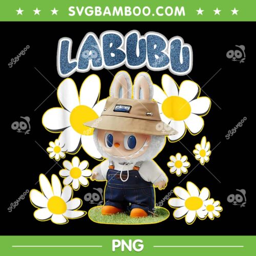 Cute Labubu Flowers PNG, Funny Labubu Lover PNG