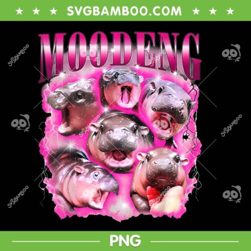 Funny Moo Deng Name PNG, Baby Pygmy Hippo Cute PNG, Famous Zoo For Family PNG