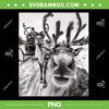 Funny Reindeer Selfie Christmas PNG, Christmas Santa Reindeer PNG