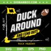 Funny Duck Around and Find Out SVG PNG, Football Duck Around SVG, Rugby Ball Teacher Math DXF SVG PNG EPS