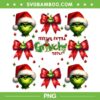 Grinch Coquette Bow PNG, Santa Grinch Head Art PNG, Feeling Extra Grinchy Today PNG