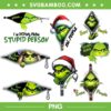 Grinch Ew People Bundle PNG, Christmas Grinch Zipper PNG, Funny Grinch Santa Hat PNG