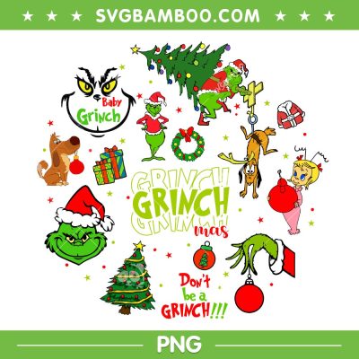 Grinch and Friends Christmas PNG, Grinch Characters Icons PNG, Grinchmas Ornament PNG
