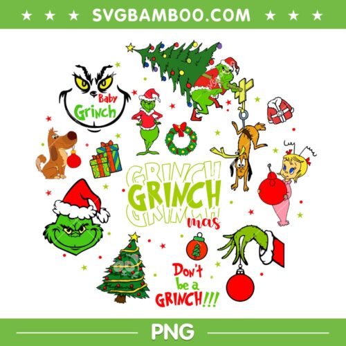 Grinch and Friends Christmas PNG, Grinch Characters Icons PNG, Grinchmas Ornament PNG