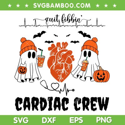 Heart Anatomy Ghosts Halloween SVG PNG, Ghost Cardiac Crew Halloween SVG, Cardiology Heart Warrior SVG PNG
