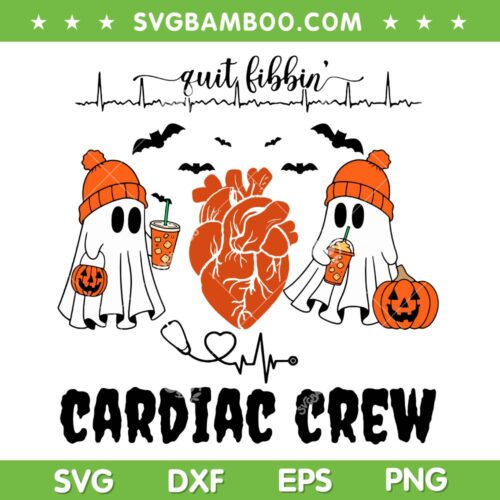 Heart Anatomy Ghosts Halloween SVG PNG, Ghost Cardiac Crew Halloween SVG, Cardiology Heart Warrior SVG PNG